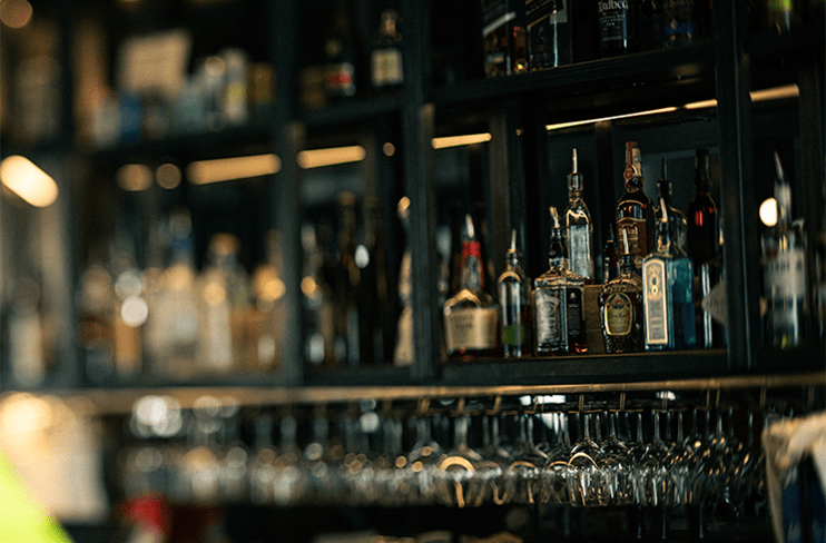 Bottle of Alcohol on a shelf