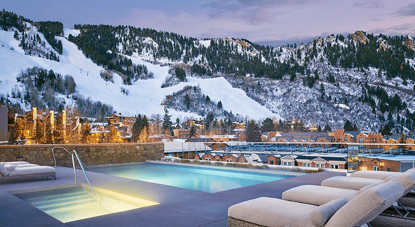 Rooftop pool and hot tub